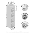 Furinno CUBICLE Vintage Vinyl Record Media Storage Organizer 4-Cube White