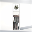 Furinno CUBICLE Vintage Vinyl Record Media Storage Organizer 4-Cube White
