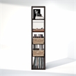 Furinno CUBICLE Vintage Vinyl Record Media Storage Organizer 5-Cube Dark Oak