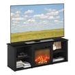 Furinno CLASSIC Fireplace TV Entertainment Center up to 60 Inch Dark Americano
