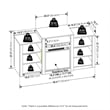 Furinno JENSEN Fireplace TV Entertainment Center up to 55 Inch Dark Americano