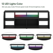 Furinno JAYA LED TV Stand Entertainment Center up to 65 Inch Dark Americano