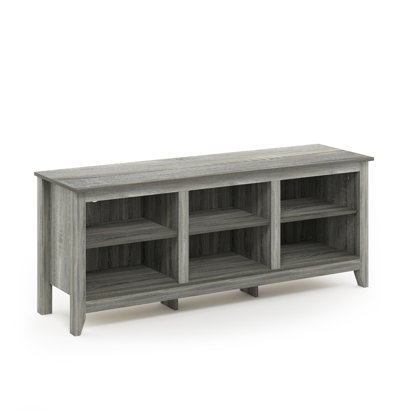 Furinno JENSEN TV Stand Entertainment Center TV up to 60 Inch in Grey Oak
