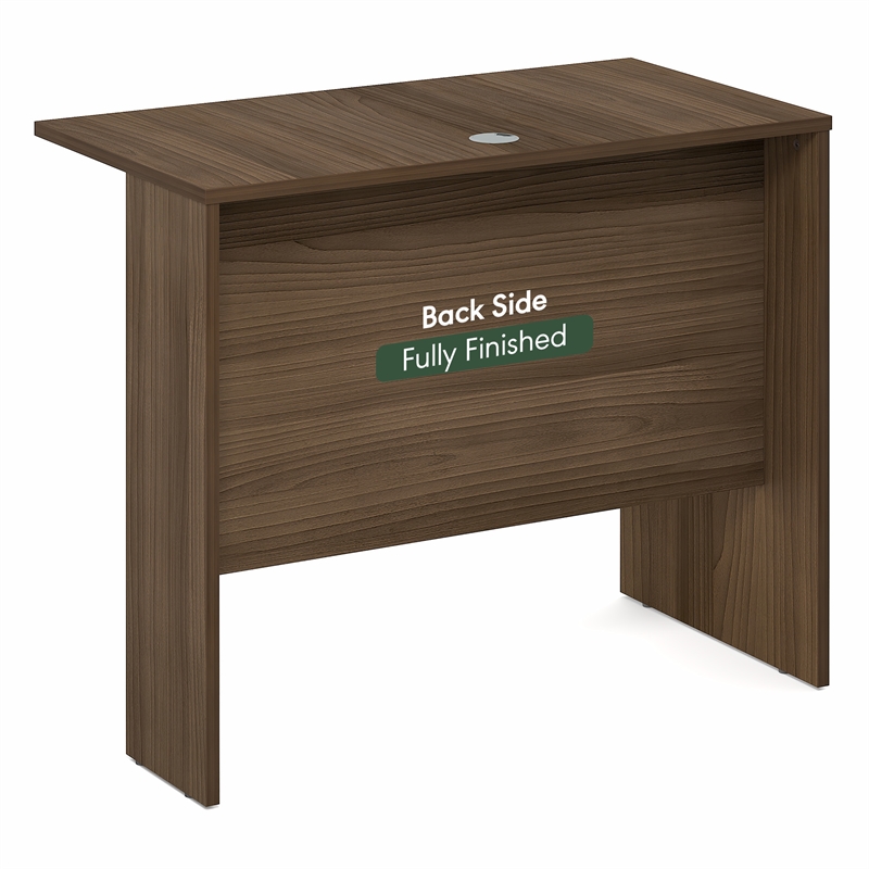 Furinno ROGER 35 Inch Office Desk Reversible Return Modern Walnut