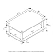 Furinno JUST 2-Tier Modern Toolless Coffee Table with Open Shelf Plain White