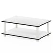 Furinno JUST 2-Tier Modern Toolless Coffee Table with Open Shelf Plain White