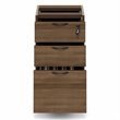 Furinno ROGER 3-Drawer Fixed Pedestal Filing Cabinet with Lock Modern Walnut