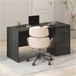 Furinno ROGER 3-Drawer Fixed Pedestal Filing Cabinet with Lock Coastal Grey