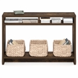 Furinno VIOLA 3-Tier Narrow Console Table Extra Thick Frame Amber Pine