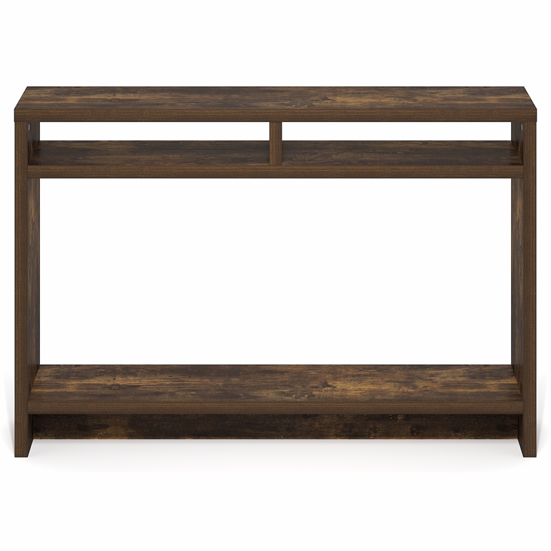 Furinno VIOLA 3-Tier Narrow Console Table Extra Thick Frame Amber Pine