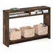 Furinno VIOLA 3-Tier Narrow Console Table Extra Thick Frame Amber Pine
