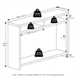 Furinno VIOLA 3-Tier Narrow Console Table with Extra Thick Frame White