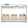 Furinno VIOLA 3-Tier Narrow Console Table with Extra Thick Frame White