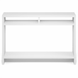 Furinno VIOLA 3-Tier Narrow Console Table with Extra Thick Frame White