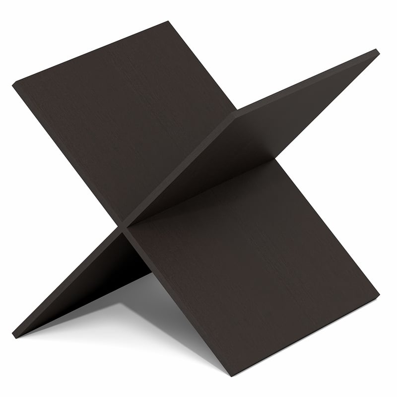 Furinno CUBICLE X-Shelf Cube Organizer 3-Shelf Accessory Black Dark Oak