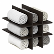 Furinno CUBICLE 9-Compartment Cube Organizer Shelf Accessory Black Dark Oak