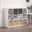 Furinno CUBICLE H-Shelf Cube Organizer 2-Tier Shelf Accessory White