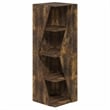 Furinno ECON Stackable 2-in-1 Bookshelf 4-Tier Corner Bookcase Amber Pine