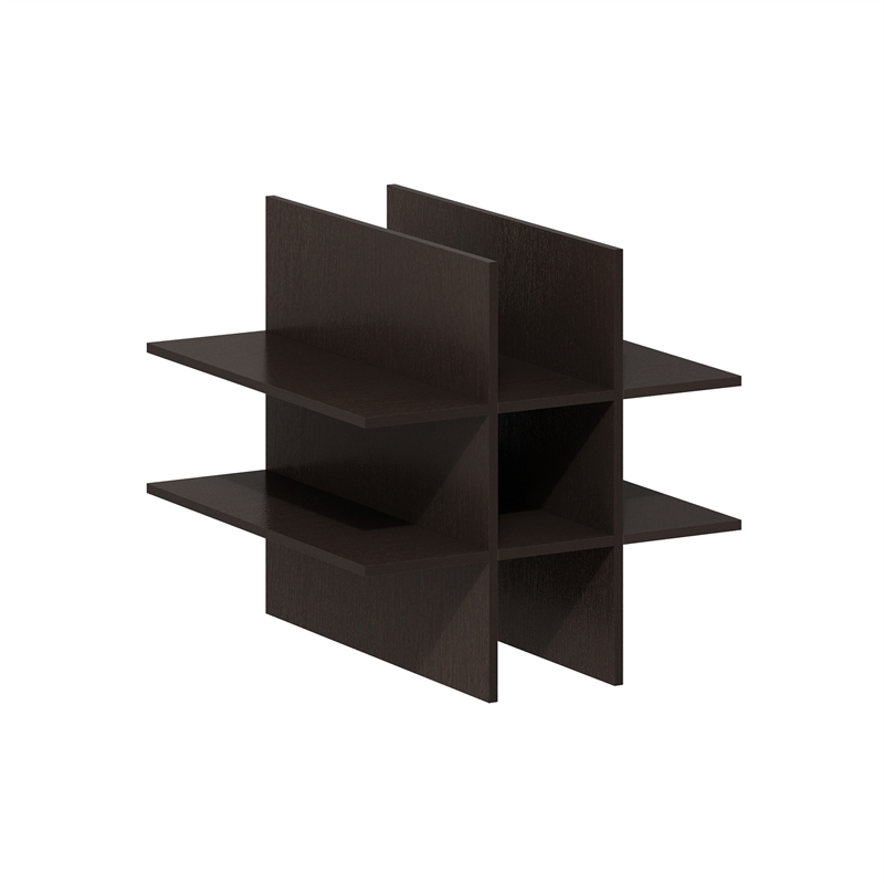 Furinno CUBICLE 9 Cube Organizer Not for IKEA Kallax Shelving Black Oak