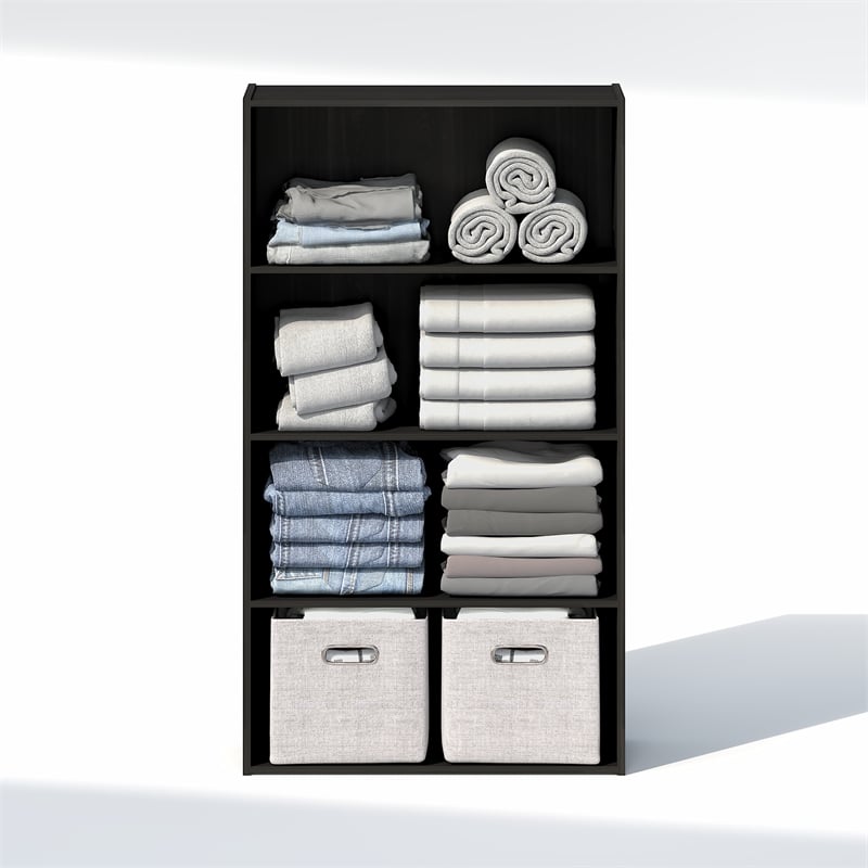 Furinno REED 4-Tier Closet Organizer Open Shelf Espresso