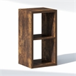 Furinno CUBIC 2-Cube Closet Organizer Open Shelf Extra Thick Frame Amber Pine