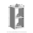 Furinno CUBIC 2-Cube Closet Organizer Open Shelf Extra Thick Frame Sage Green
