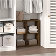 Furinno CUBIC 4-Cube Closet Organizer Open Shelf Extra Thick Frame Amber Pine