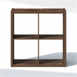 Furinno CUBIC 4-Cube Closet Organizer Open Shelf Extra Thick Frame Amber Pine