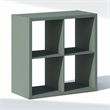 Furinno CUBIC 4-Cube Closet Organizer Open Shelf Extra Thick Frame Sage Green