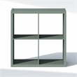 Furinno CUBIC 4-Cube Closet Organizer Open Shelf Extra Thick Frame Sage Green