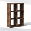 Furinno CUBIC 6-Cube Closet Organizer Open Shelf Extra Thick Frame Amber Pine