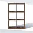 Furinno CUBIC 6-Cube Closet Organizer Open Shelf Extra Thick Frame Amber Pine
