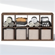 Furinno CUBIC 8-Cube Closet Organizer Open Shelf Extra Thick Frame Amber Pine