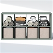 Furinno CUBIC 8-Cube Closet Organizer Open Shelf Extra Thick Frame Sage Green