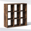 Furinno CUBIC 9-Cube Closet Organizer Open Shelf Extra Thick Frame Amber Pine