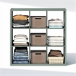 Furinno CUBIC 9-Cube Closet Organizer Open Shelf Extra Thick Frame Sage Green