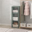 Furinno CUBIC 3-Cube Closet Organizer Open Shelf Extra Thick Frame Sage Green