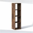 Furinno CUBIC 4-Cube Open Shelf Extra Thick Frame Amber Pine