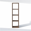 Furinno CUBIC 4-Cube Open Shelf Extra Thick Frame Amber Pine