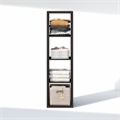 Furinno CUBIC 4-Cube Open Shelf Extra Thick Frame Black Dark Oak