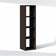 Furinno CUBIC 4-Cube Open Shelf Extra Thick Frame Black Dark Oak