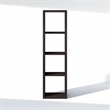 Furinno CUBIC 4-Cube Open Shelf Extra Thick Frame Black Dark Oak