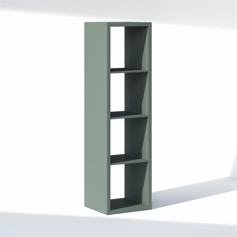 Furinno CUBIC 4-Cube Open Shelf Extra Thick Frame Sage Green