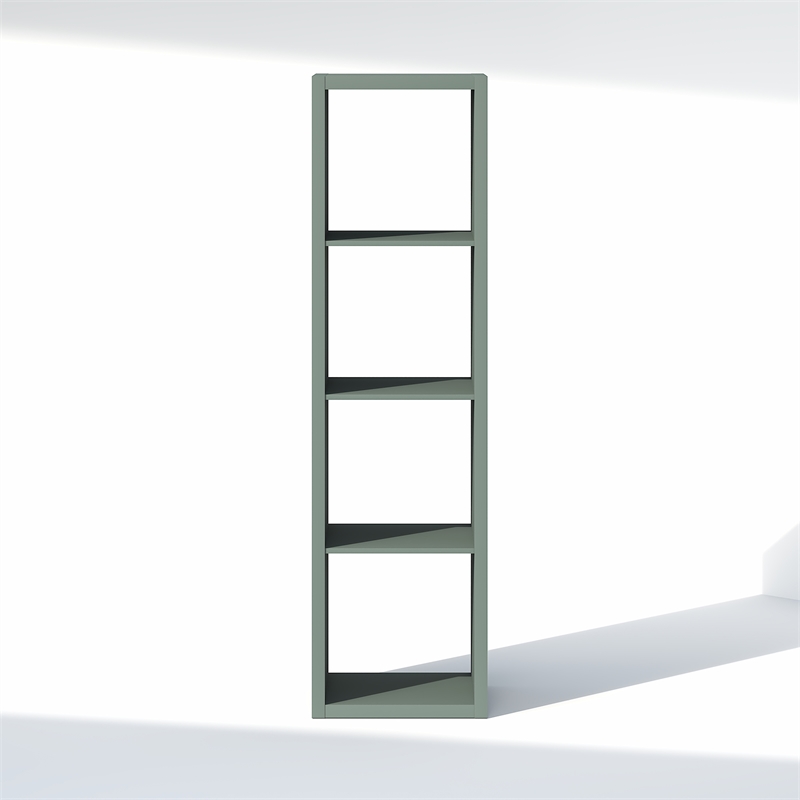 Furinno CUBIC 4-Cube Open Shelf Extra Thick Frame Sage Green