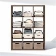 Furinno CUBIC 12-Cube Open Shelf Extra Thick Frame Amber Pine