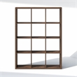 Furinno CUBIC 12-Cube Open Shelf Extra Thick Frame Amber Pine