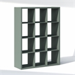Furinno CUBIC 12-Cube Open Shelf Extra Thick Frame Sage Green