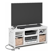 Furinno FARMHOUSE TV Stand w/ Charging 3-Tier Console for TVs up to 55