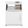Furinno JAYA Side Table 2-Tier Shelf w/ Door Cabinet Night Stand White