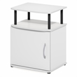 Furinno JAYA Side Table 2-Tier Shelf w/ Door Cabinet Night Stand White